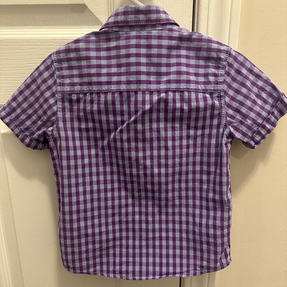 NEXT DIRECT • Boys’ Purple Checkered Kids Shirt w Bow Tie - Picture 4 of 9